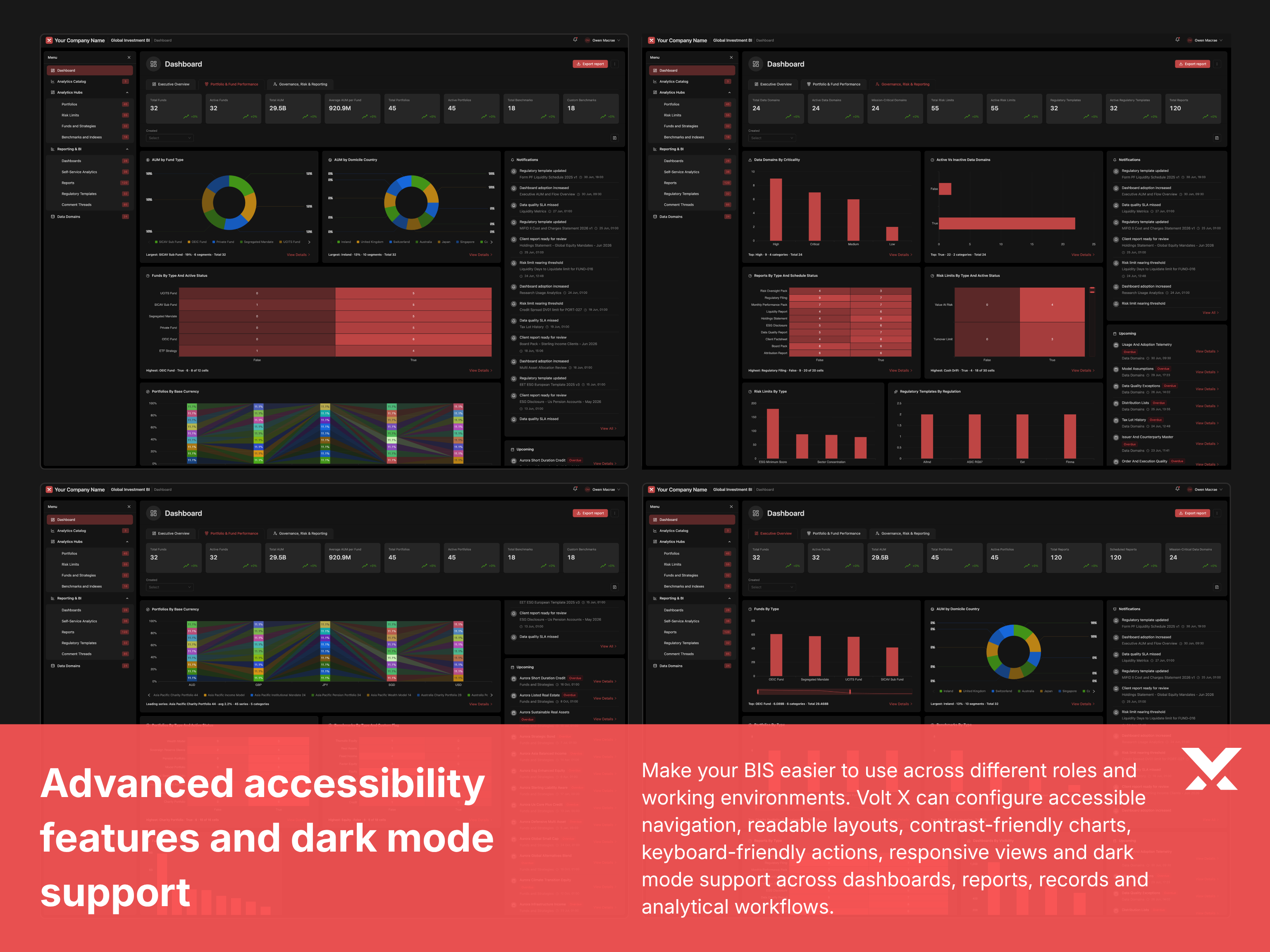 Advanced accessibility, dark mode, and display controls in Volt X BIS