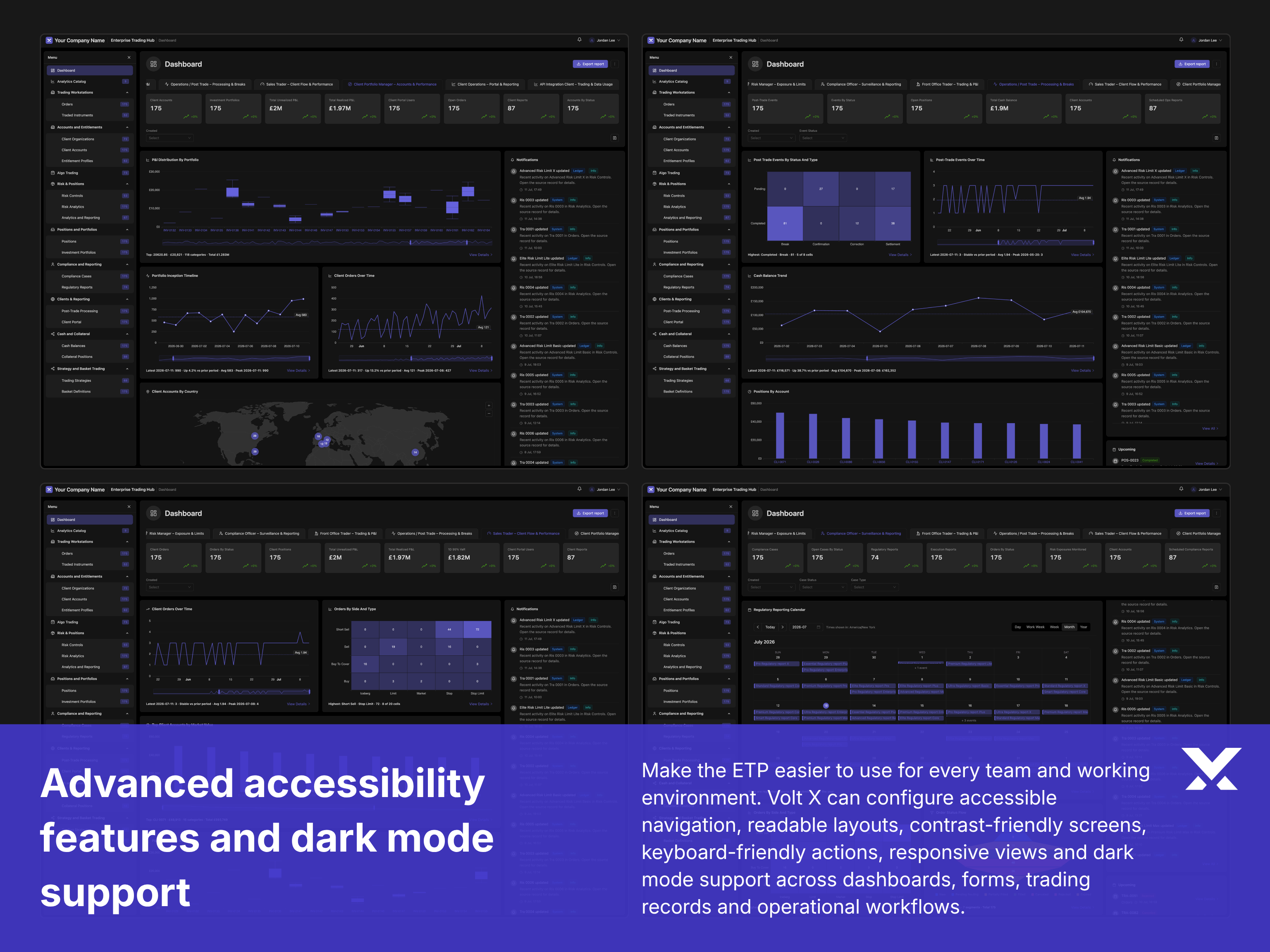 Advanced accessibility, dark mode, and display controls in Volt X ETP